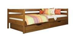 Дерев'яне ліжко НОТА ТМ Естелла, дитяче односпальне, матеріал бук, основа ламелі, ящики…