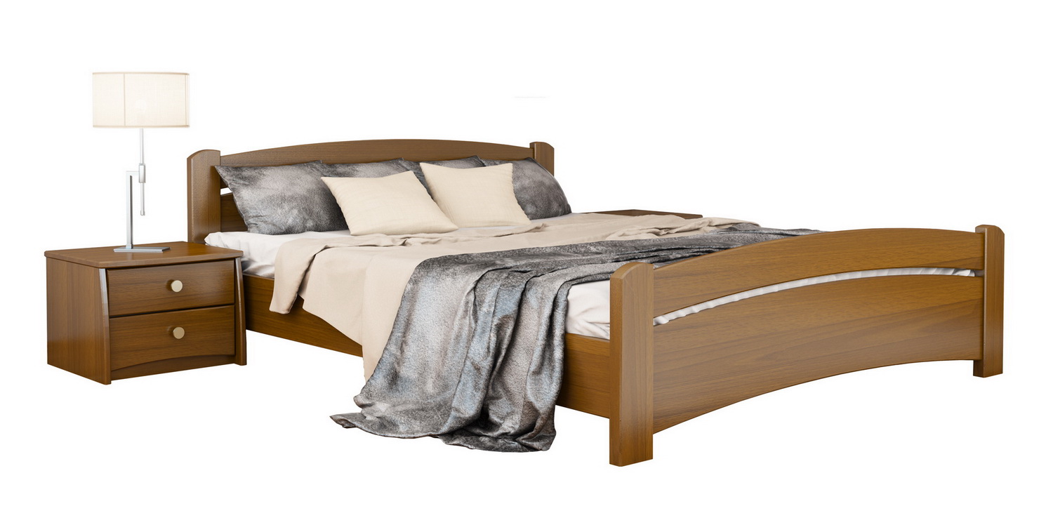 Дерев'яне ліжко ВЕНЕЦІЯ ТМ Естелла, матеріал бук, основа ламелі, 8 кольорів