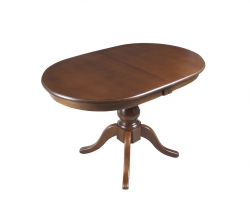 Овальний розкладний стіл «Вікторія» 1200(1600)*800 Мелітопольмеблі, стільниця МДФ шпонована, ноги Бук, колір венге 