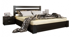 Дерев'яне ліжко Селена ТМ Естелла з підйомним механізмом, матеріал бук, основа ламелі, 8 кольорів 180х200  Масив
