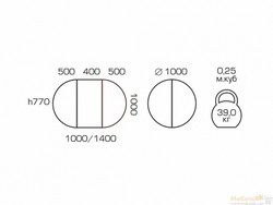 Стіл з круглою стільницею «Вікторія» 1000(1400)х1000