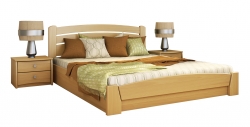 Дерев'яне ліжко Селена Аурі ТМ Естелла з підйомним механізмом, матеріал бук, основа ламелі, 8 кольорів